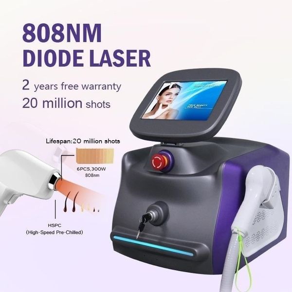 Máquina portátil do laser do laser do diodo 808nm para todos os tipos da pele depilação depilação