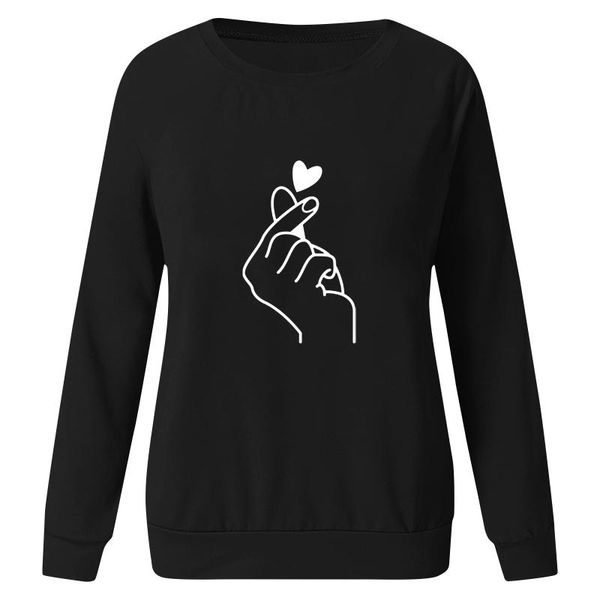 

women's hoodies & sweatshirts sudaderas mujer autumn cute hip hop oversized sweatshirt graphic female pullover streetwear, Black