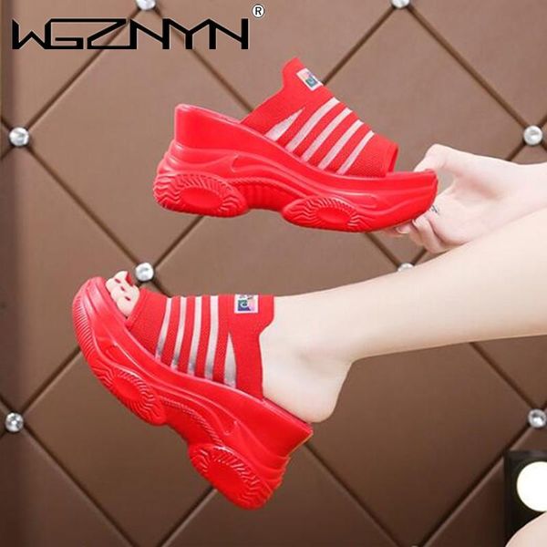 

summer women slippers thick sole female platform white slides woman wedge flip flop flat, Black