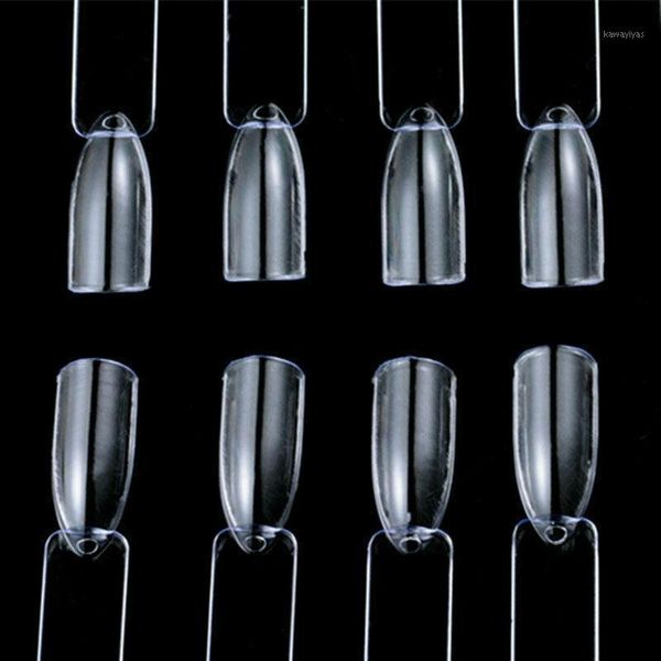 

set nail tips clear full fan finger card art practice tool portable mu86691, Red;gold