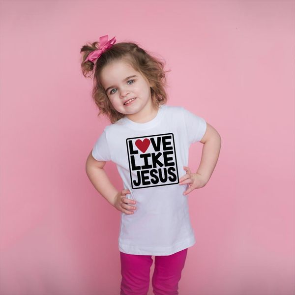 

love like jesus kids valentines day tshirts christian heart quote boys girl tee shirt religious saying fashion clothes, Blue