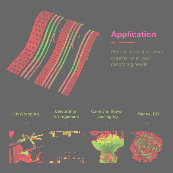 

party decoration colorful holiday independence day patriotic ornament festival printed trimming diy gifts stars stripes flag ribbon home