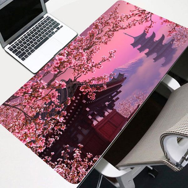 

mouse pads & wrist rests flower pad large black gaming floral mousepad gamer 900x400mm rubber keyboard mats desk mat table gift