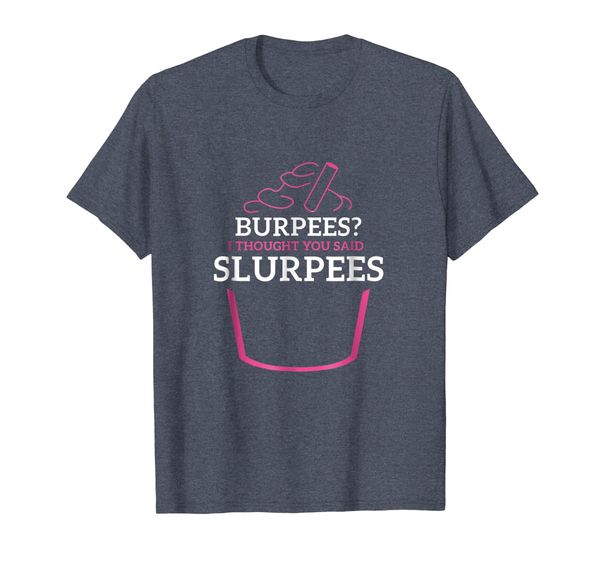 

burpees i thought you said slurpees t-shirt, White;black