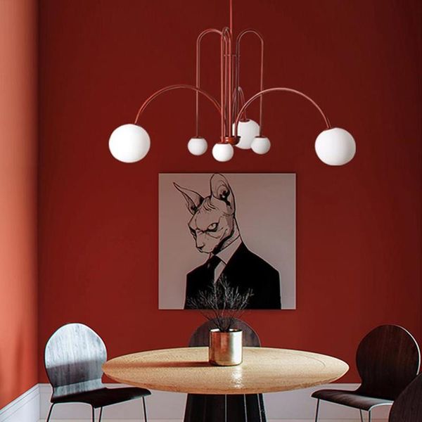 Люстры Nordic Style Простая гостиная светильники рестораны кафе кафе магазин потолочной люстры