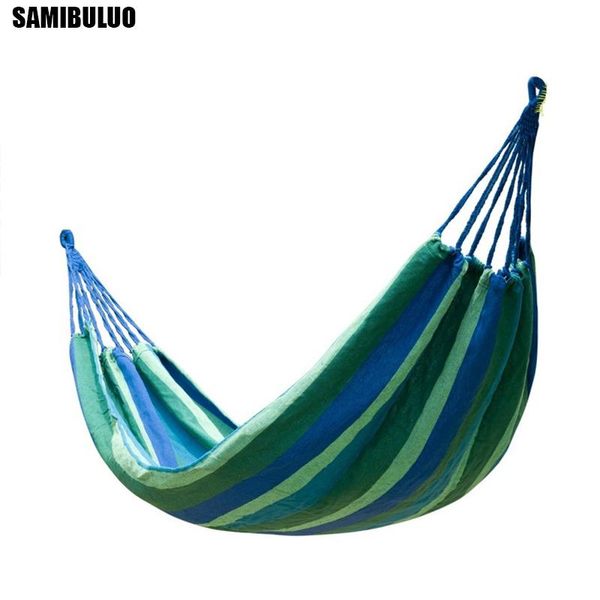 

hammocks canvas fabric double hammock rollover prevention colorful outdoor sport home camping swing hanging bed