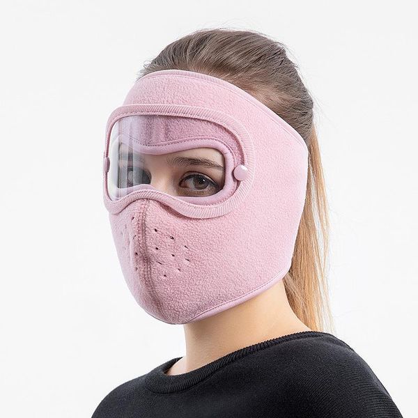 

beanies windproof and warm mask, suede riding, hd goggles, anti-fog ski cap