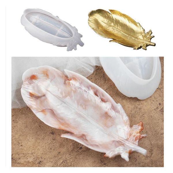 

craft tools ly feather silicone molds diy tray plate handmade crafts candy bowl storage box decoration for home kitchen