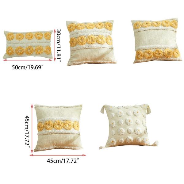 

pillow case nordic moroccan tufted throw geometric circle bohemian cushion cover