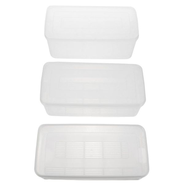 

storage bottles & jars 3pcs bottom filter design kitchen boxes crisper with lid