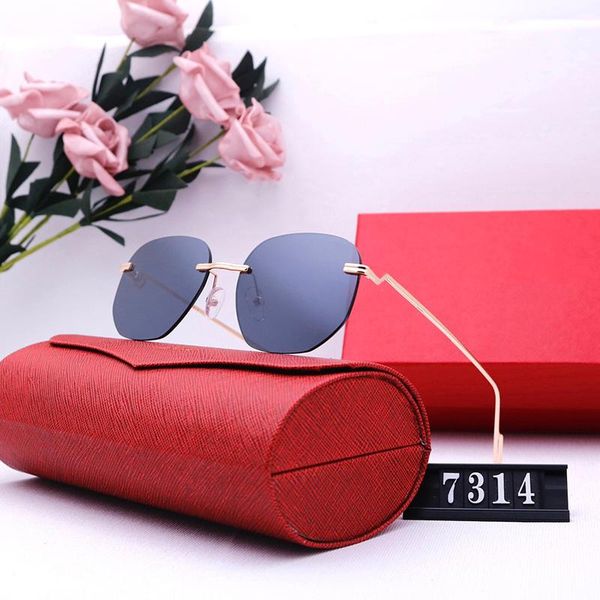 

sunglasses yj7314 rimless luxury trimming gradient fashion lady sun glasses vintage alloy classic brand designer shades uv400, White;black