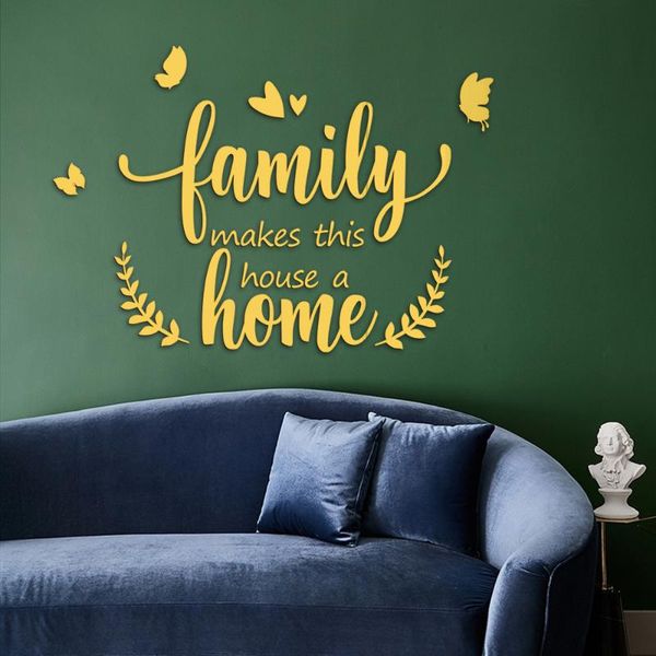

wall stickers 3d sticker mirror family home acrylic decor self-adhesive diy decoration