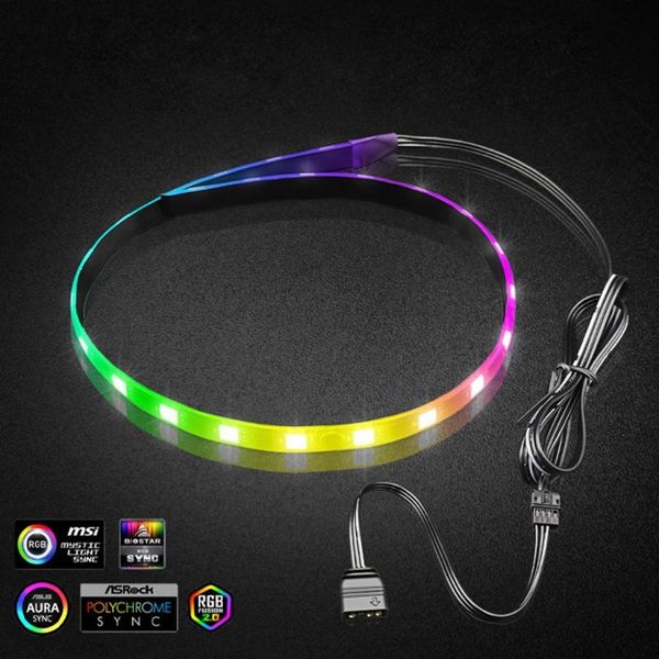 

computer cables & connectors coolmoon pc rgb led strip light for motherboard with 4 pin /5v argb header case diy lighting 1.3ft au23 21