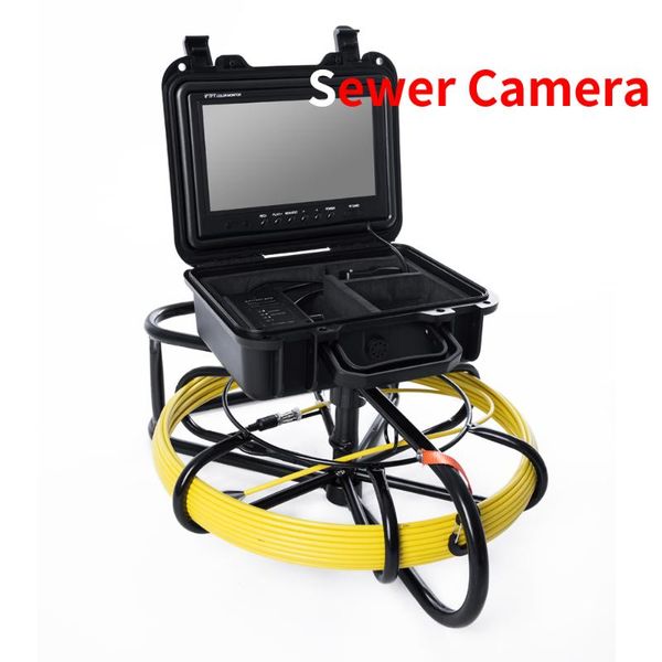 

cameras wp9600b 9"monitor pipe inspection video camera,drain sewer pipeline industrial endoscope 17mm digital camera 5mm rigid cable