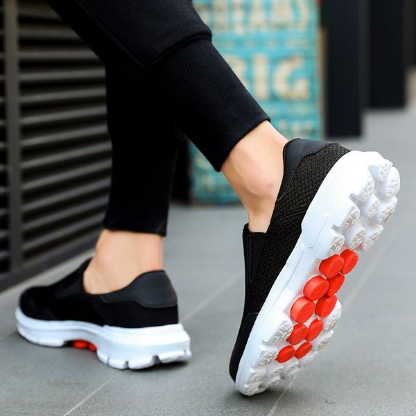 

sneakers mens casual male footwear light lazy walking couple shoes at the bottom of breathable pillars lazy walking couple shoes