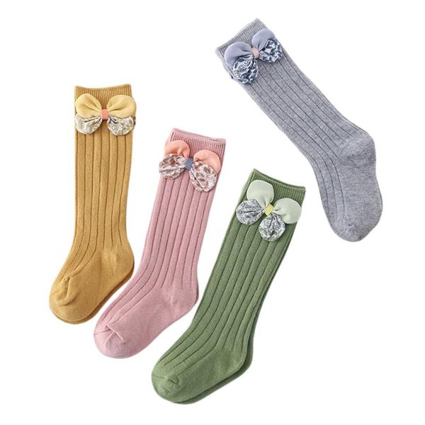 

children's socks mesh bow baby socking summer thin anti-mosquito toddler girls princess bowknet striped, Pink;yellow