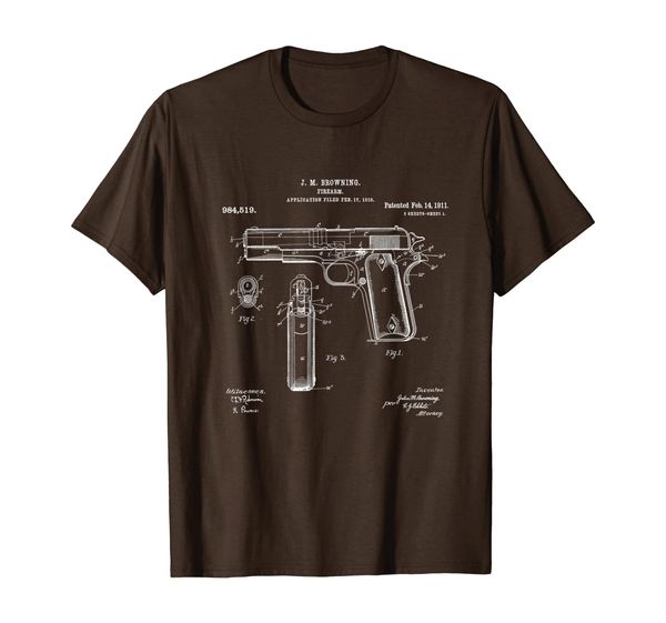

Mens 1911 Firearm Pro Second Amendment T-shirt, Mainly pictures