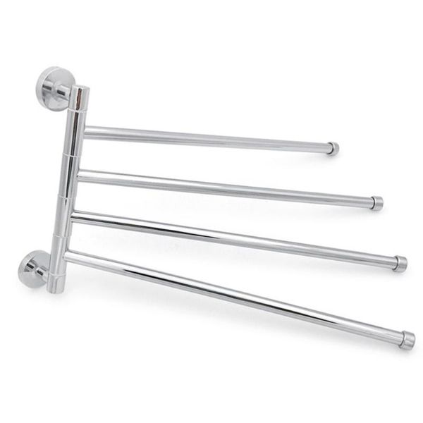 

towel racks 1 pc rack stainless steel holder bathroom accessories swivel bath for (silver)