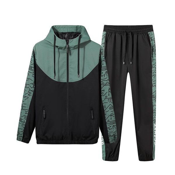 

men's tracksuits men tracksuit fashion sportswear suit spring autumn 2 piece set sweatshirts pants sport hoodie clothes male jogging, Gray