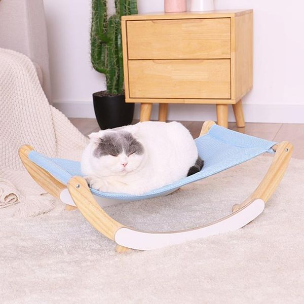 

pet cat rocking chair bed wooden kennel hammock hanging basket furniture to relieve boredom beds &