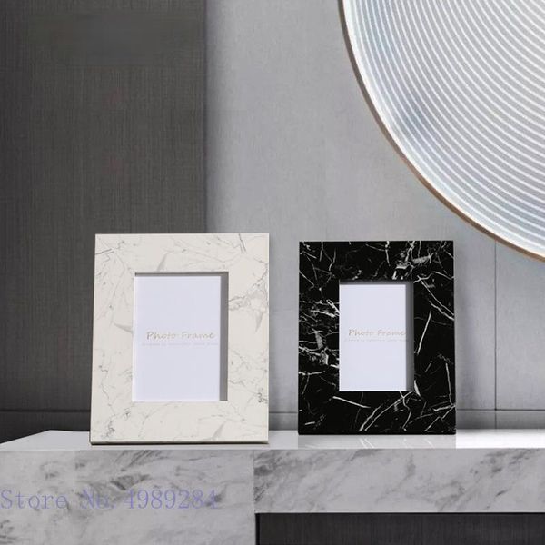 

wooden marble picture frame black and white creativity deskcrafts ornaments po storage display modern home decoration frames