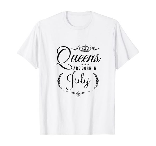 

queens are born in july tshirt - original design, White;black