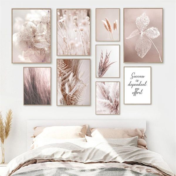 

paintings warm grass reed plants canvas poster painting dried flower nordic posters landscape wall art print living room decorpictures