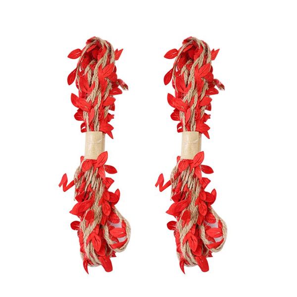 

decorative flowers & wreaths 2pcs with leaf artificial vine home decor diy craft background garden wedding party accessories jute twine art