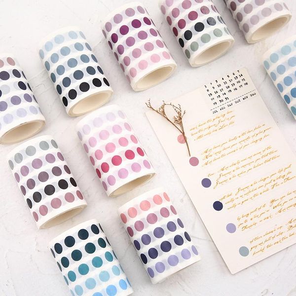 

gift wrap colorful dots washi tape japanese paper diy planner masking adhesive tapes stickers decorative stationery