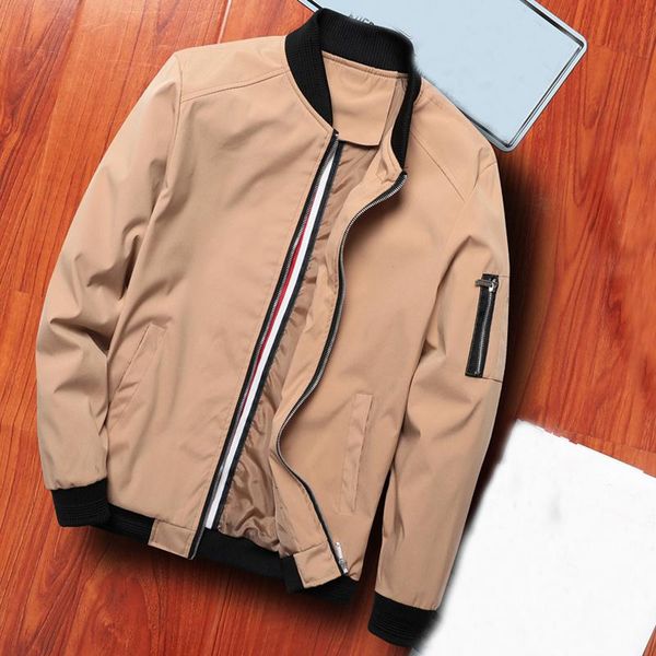 

men's jackets autumn mens fashion warm casual outwear streetwear slim fit military bomber windbreaker jacket baseball coat clothing, Black;brown