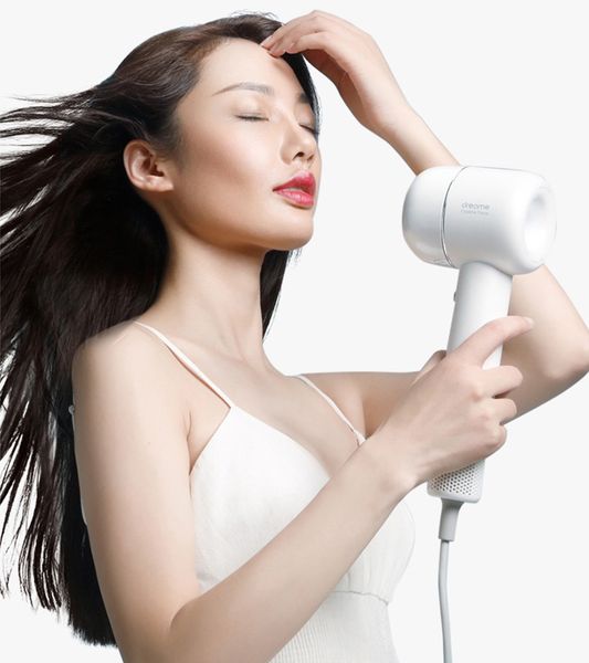 

myyshop anion hair dryer intelligent temperature control negative ion male female 110,000 rpm dual powerful device pink