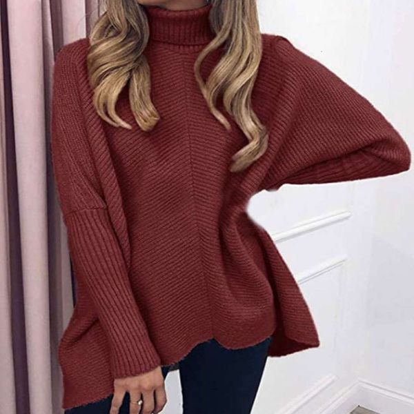 

sweater autumn and winter high neck medium long sweater, White;black