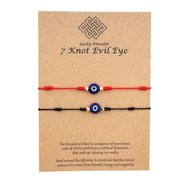 

charm bracelets charmsmic 2pcs/set evil eye braided for women girls couple cord knot lovers diy jewelry gifts wholesal, Golden;silver