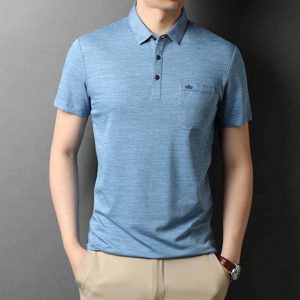 

[] b - summer fashion short sleeve polo t-shirt lapel men's busins leisure p, White;black