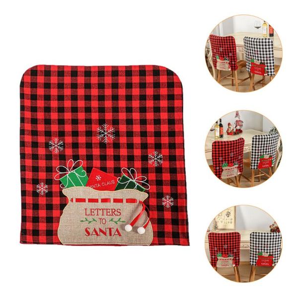 

chair covers linen slipcover festive christmas protector decorative seat cover