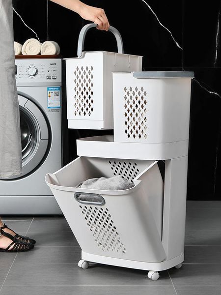 

storage baskets universal wheel design laundry basket ins style clothes hollow-out household classification