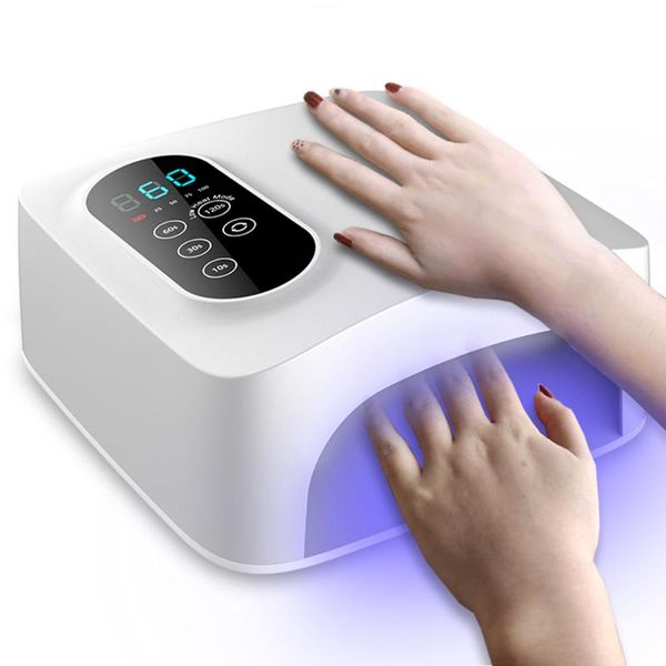 

nail dryers 72w led lamp dryer sensor lcd display recharge ice for manicure gel drying uv light nails