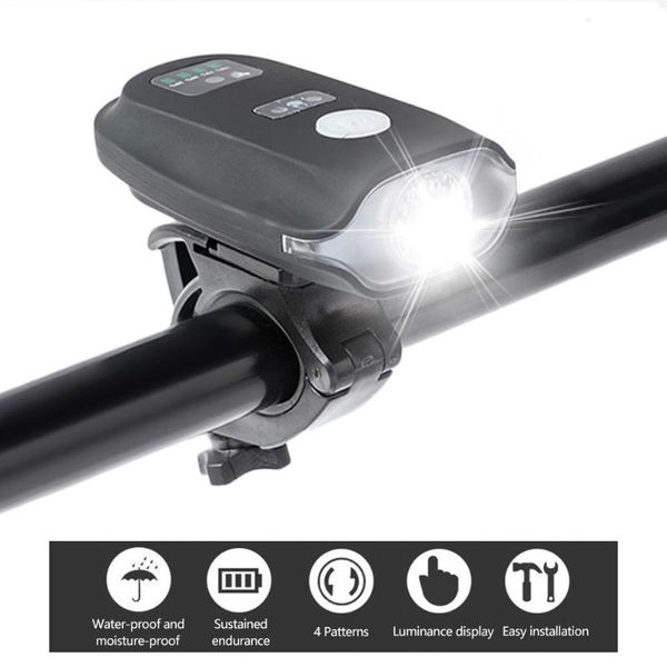 

bike lights bicycle accessories light high brightness usb rechargeable headlight 4 lighting modes front