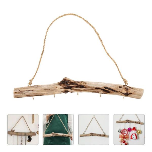 

hooks & rails pc vintage wooden storage shelf wall-mounted hook (wooden lubricious)