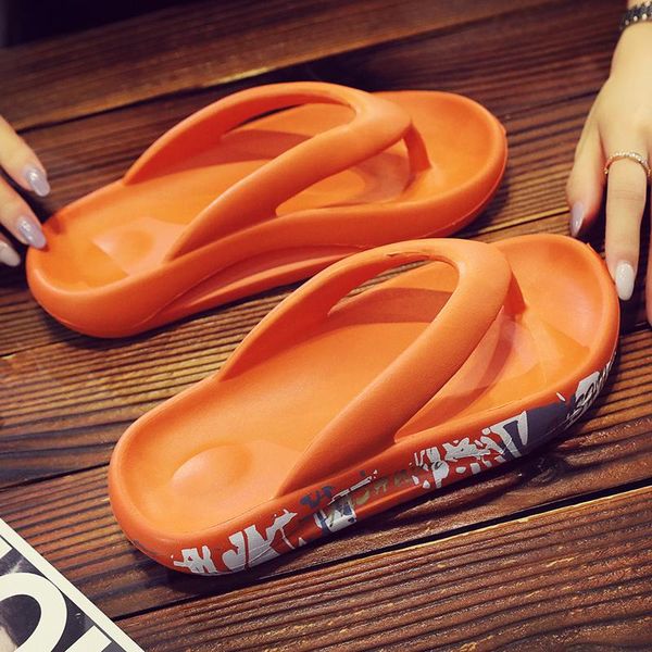 

slippers platform flip-flops for women summer wear 2021 ladies beach shoes, Black