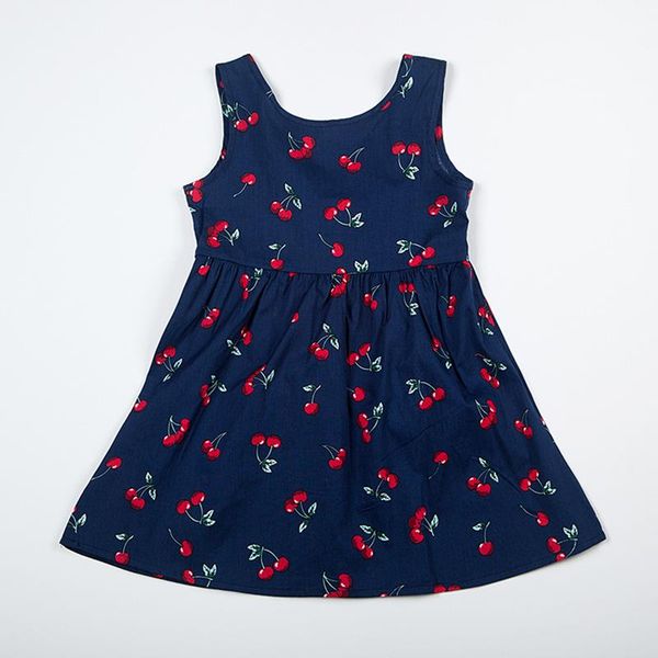 

girl's dresses children dress cherry cotton floral baby princess girls summer, Red;yellow