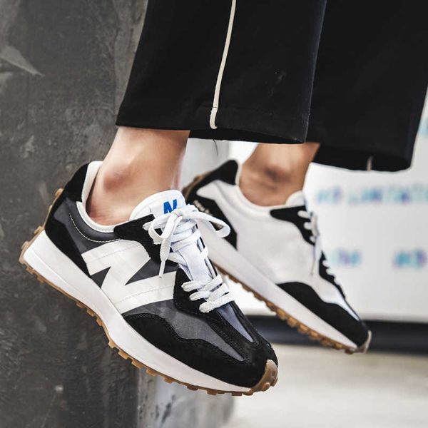 

spring and autumn bailun cool running 327 sports shoes lovers' student thick bottom casual trendy heightening small white