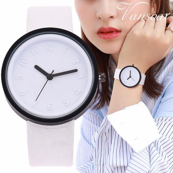 

wristwatches women arabic number watch luxury leather strap quartz for drop clock, Slivery;brown