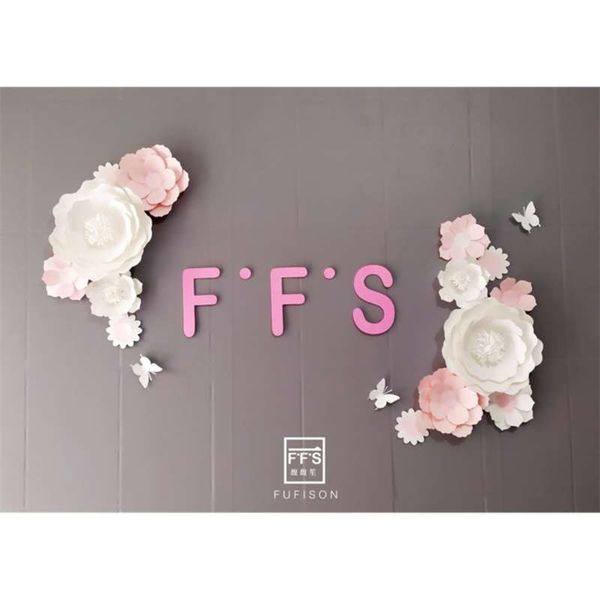 Set.8 / 9 FFS Paper 3D искусственный цветок украшения стены украшения комнаты наклейки стены 210929