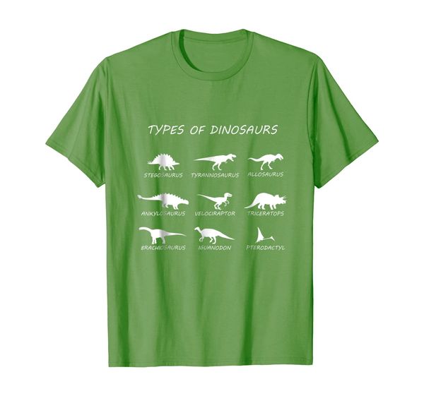 

types of dinosaurs t shirt for people who love dinos tee, White;black