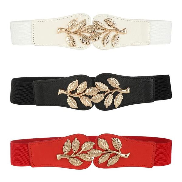 

belts 1 pc fashion women ladies wide belt waist buckle elastic stretch, Black;brown