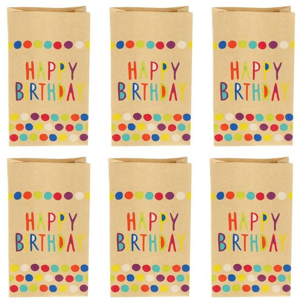 

set 36 pcs birthday packing bags candy brown paper wrapping (beige) gift wrap
