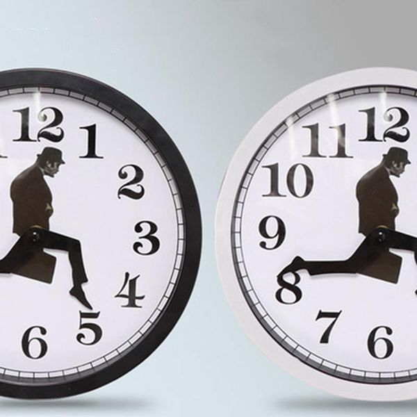 

wall clocks practical comedy inspired ministry of silly walk clock comedian home decor novelty watch funny mute