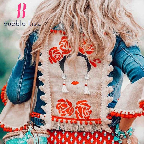 

women's denim jacket jeans coats winter bohemian cropped clothes fashion long sleeve female vintage ladies clothing, Black;brown