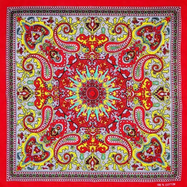 

scarves 55*55cm fashion hip hop bandana square scarf men red edge paisley headband printed women boys girls sports hiking, Blue;gray